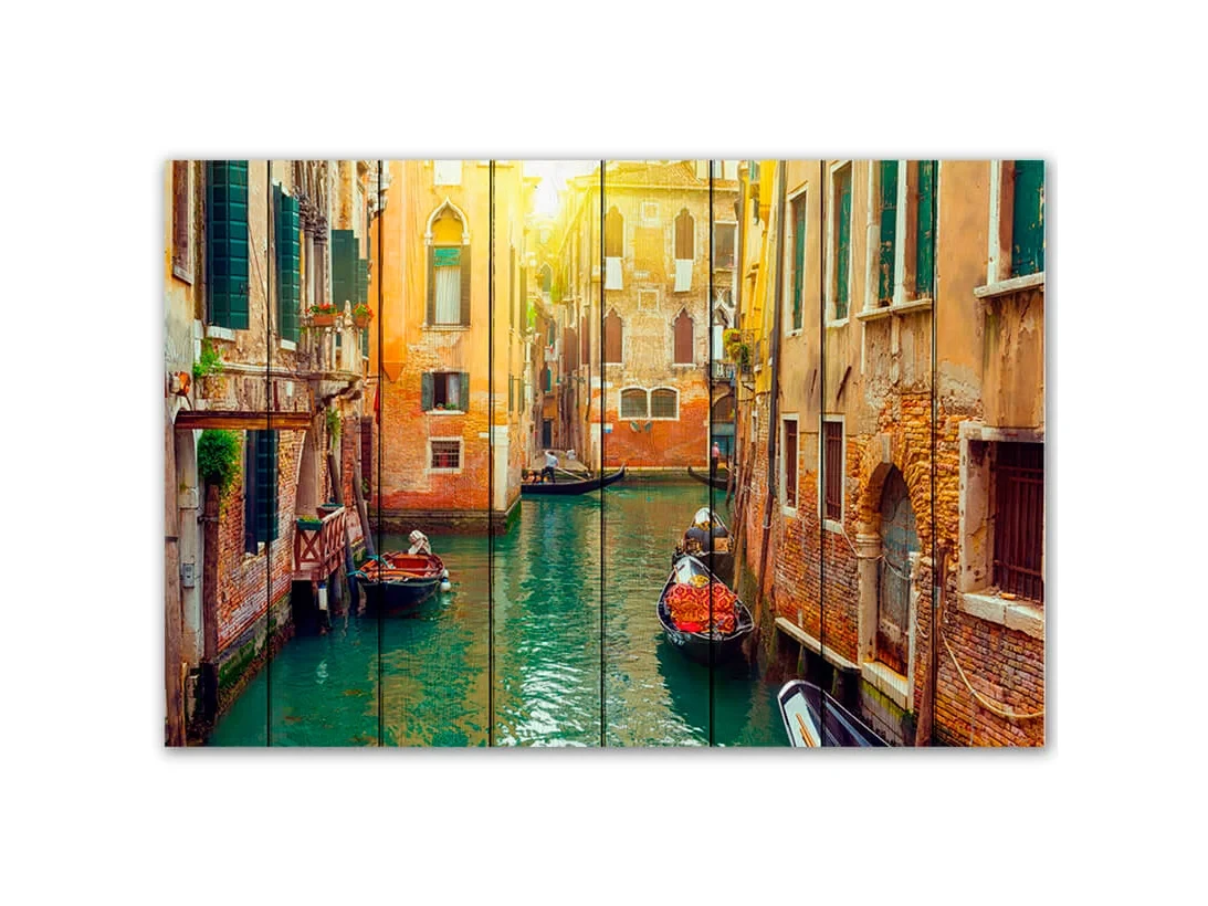 Картина на дереве Каналы Венеции 40х60 см 637604