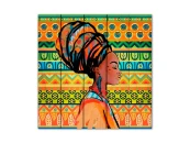 Картина на дереве Африканка 150х150 см