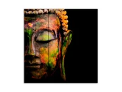 Картина на дереве Лик Будды 120х120 см