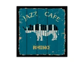 Картина на дереве Джаз кафе 90х90 см