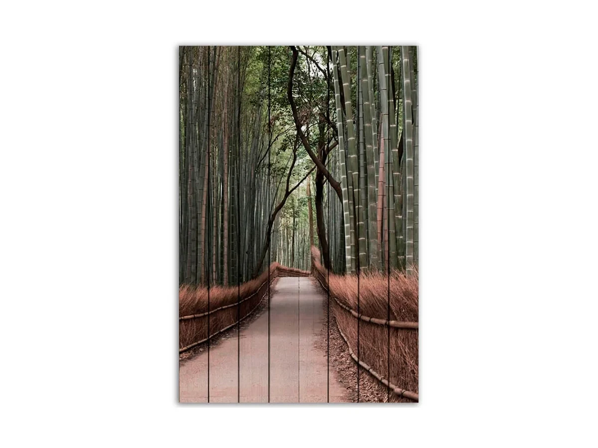 Картина на дереве Бамбуковый лес 60х90 см 637791