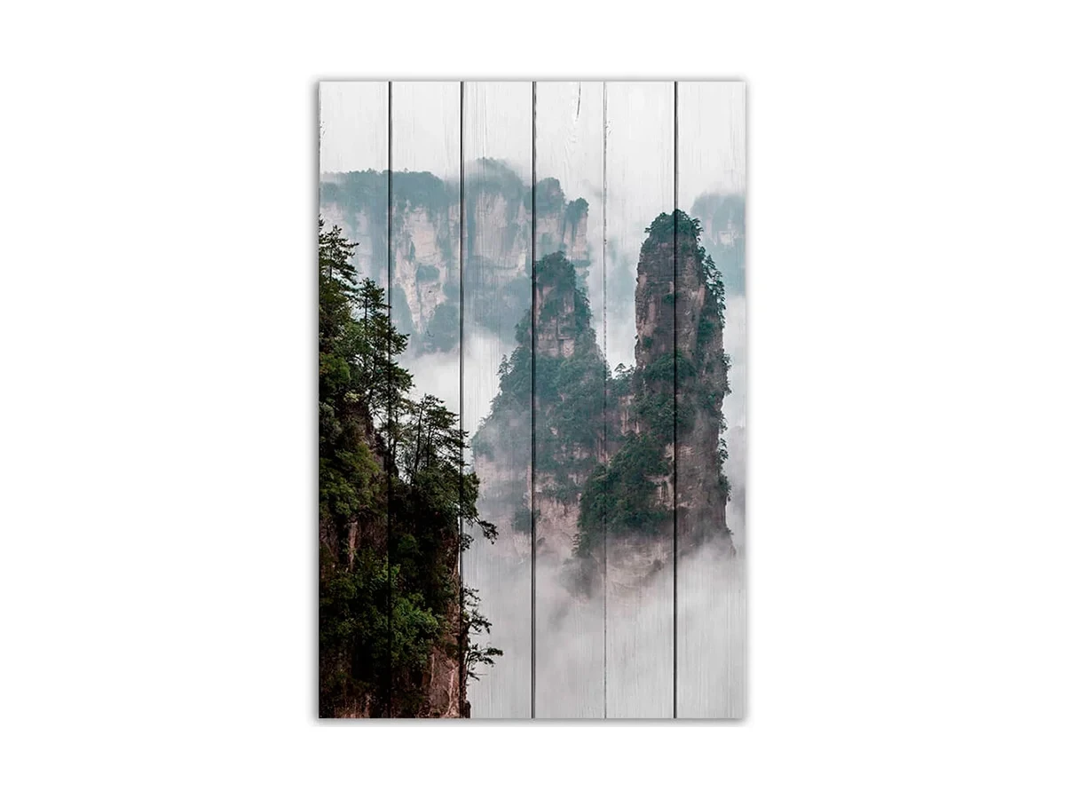 Картина на дереве Горы Китай 100х150 см 637812