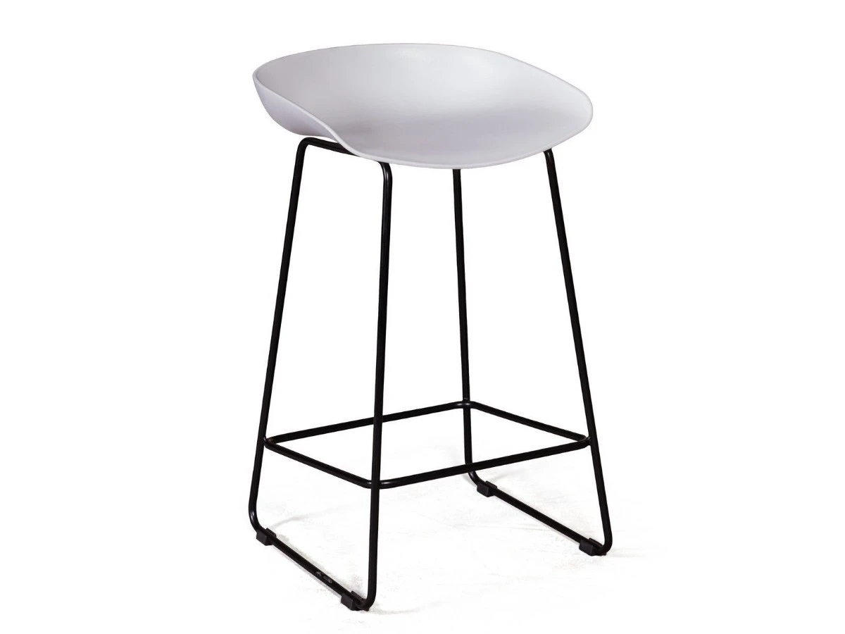 Стул полубарный Leo пластик белый 908399  - фото 3