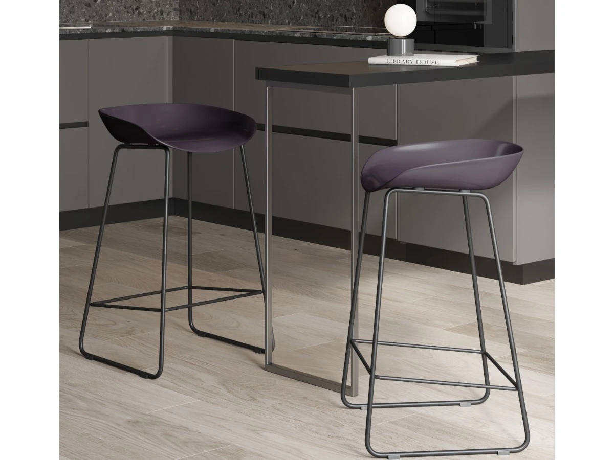 Стул полубарный Leo пластик серый 908411  - фото 4