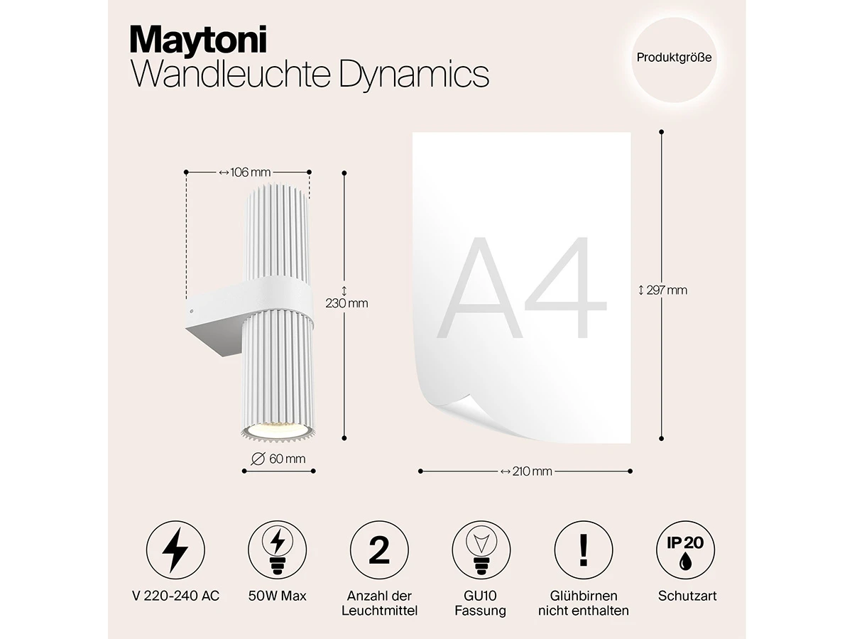 Настенный светильник (бра) Dynamics 917228  - фото 5