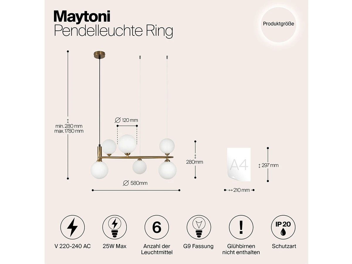 Подвесной светильник Ring 917290  - фото 6