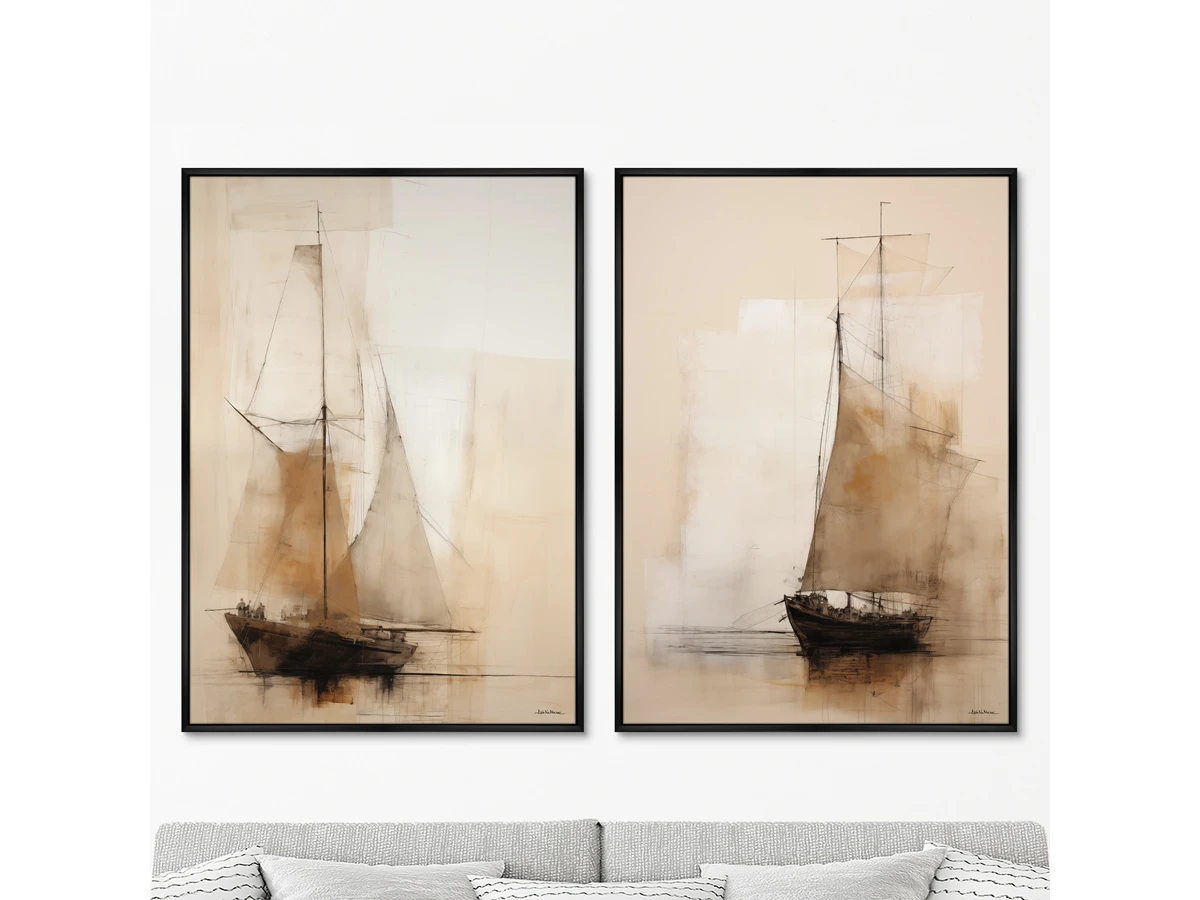 Набор из 2-х репродукций картин на холсте The Coravels, 2024г. 919222