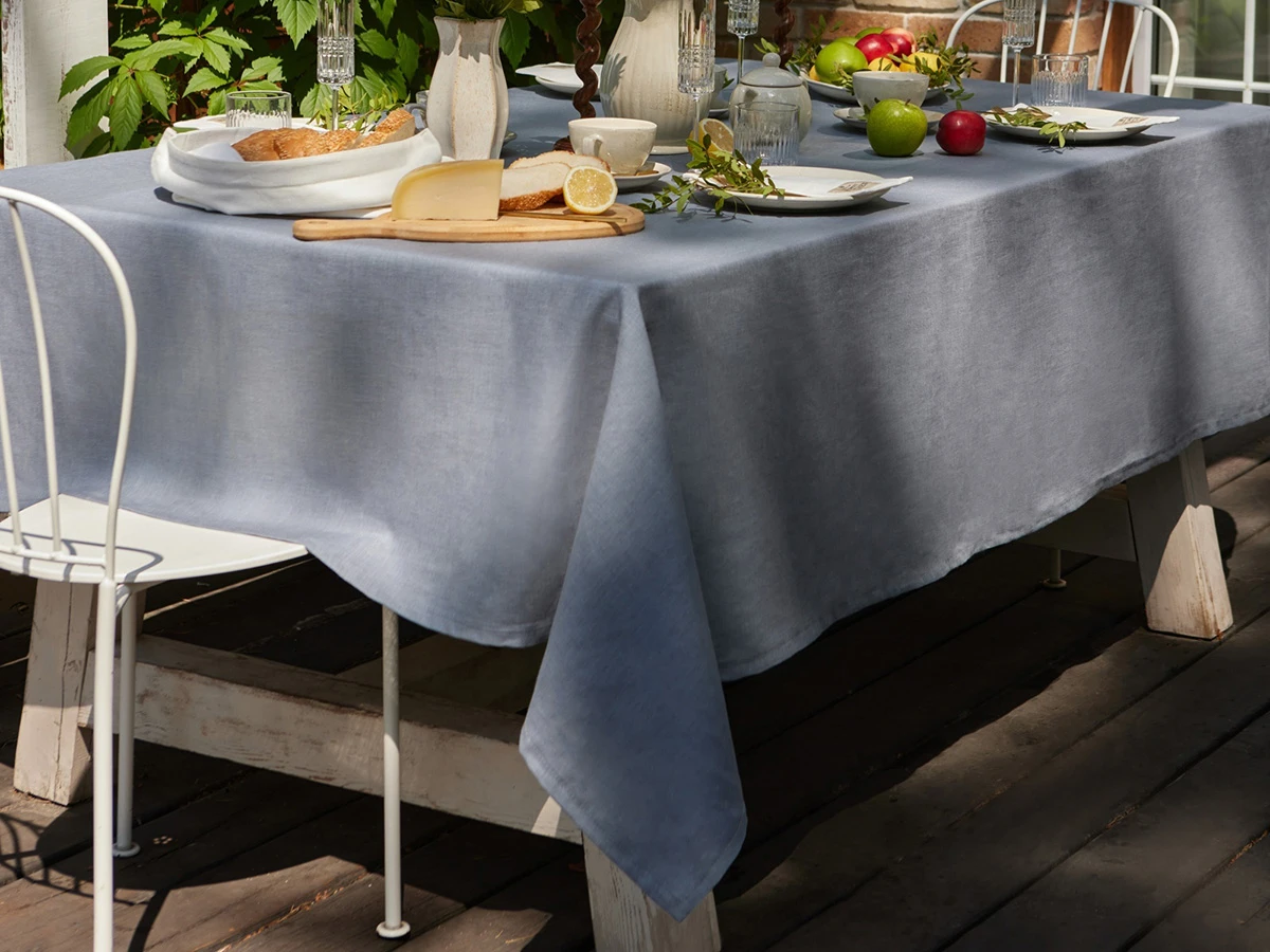 Скатерть льняная Linen collection grey 145х180 см 919230  - фото 3