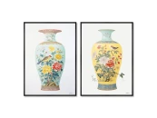 Набор из 2-х репродукций картин на холсте China porcelain vase, light colors, 2024г. 919276