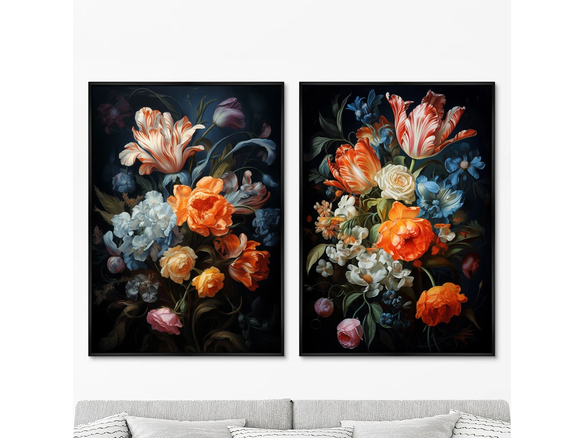 Набор из 2-х репродукций картин на холсте Ramo de flores, 2024г. 919284