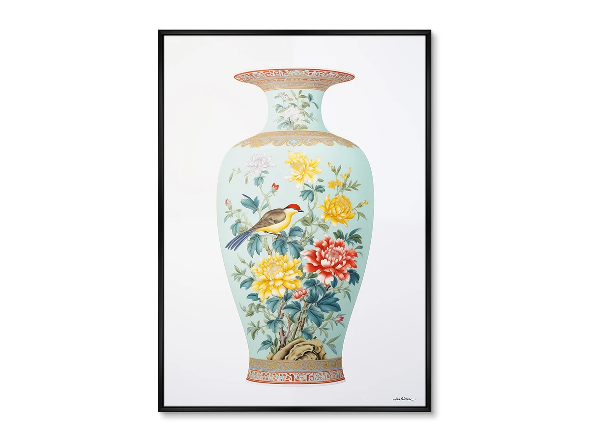 Репродукция картины на холсте China porcelain vase, light colors, No 1, 2024г. 919286