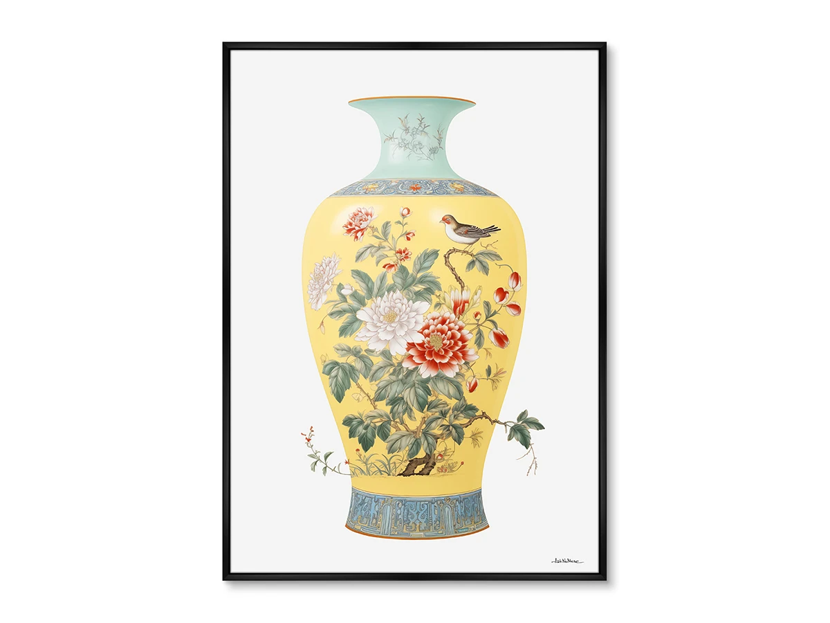 Репродукция картины на холсте China porcelain vase, light colors, No 2, 2024г. 919292