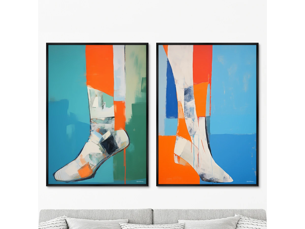 Набор из 2-х репродукций картин на холсте The Shoes, 2024г. 919443