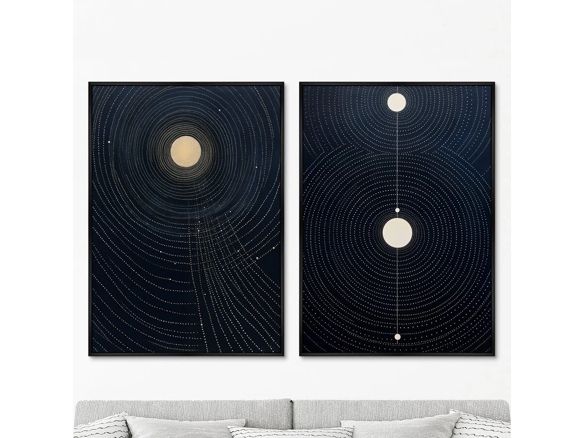 Набор из 2-х репродукций картин на холсте Звездные пути, 2024г. 919444