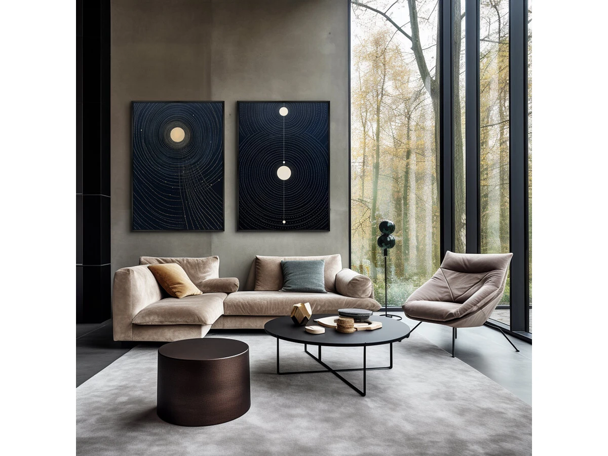 Набор из 2-х репродукций картин на холсте Звездные пути, 2024г. 919444  - фото 5