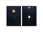 Набор из 2-х репродукций картин на холсте Звездные пути, 2024г.