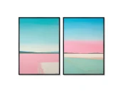Набор из 2-х репродукций картин на холсте Landscape collection, Lines of Blue, 2024г.