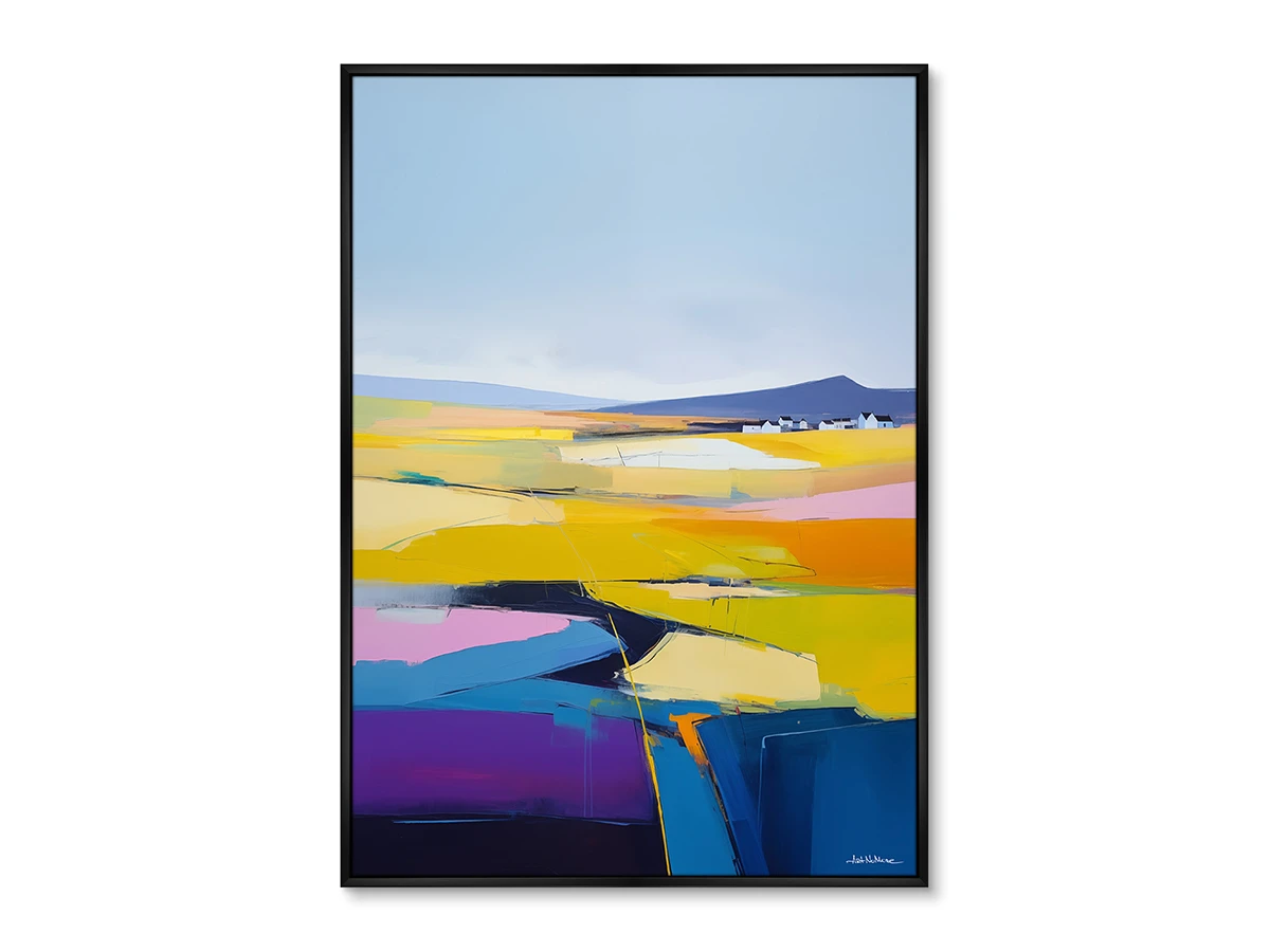 Набор из 2-х репродукций картин на холсте Пейзаж, поля цвета, 2024г. 919485  - фото 4