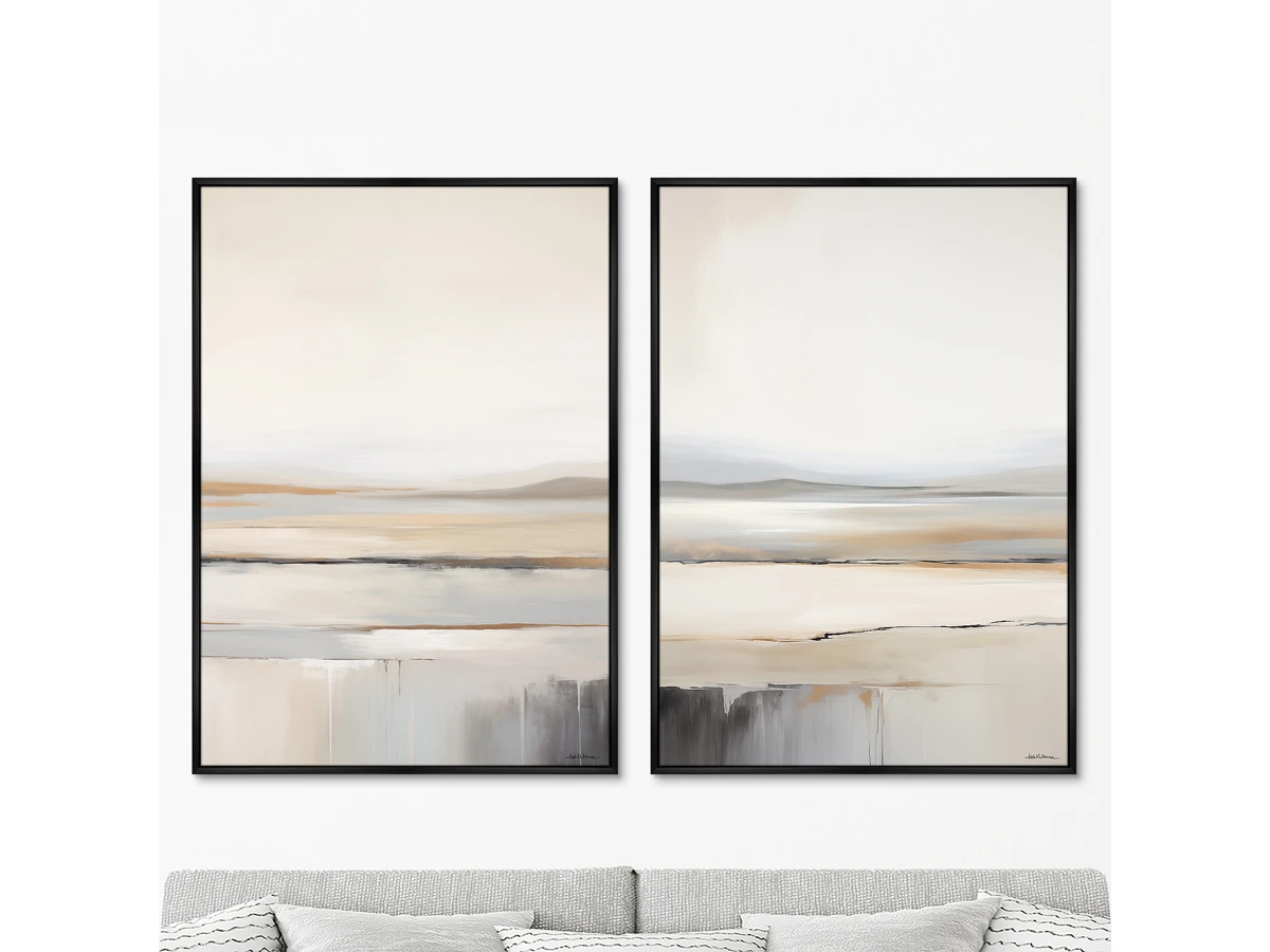 Набор из 2-х репродукций картин на холсте Landscape collection, Salt lake, 2024г. 919489