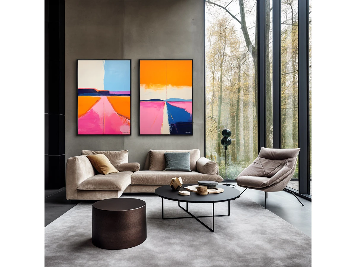 Набор из 2-х репродукций картин на холсте Landscape Collection, Lines of roads, 2024г. 919509  - фото 5