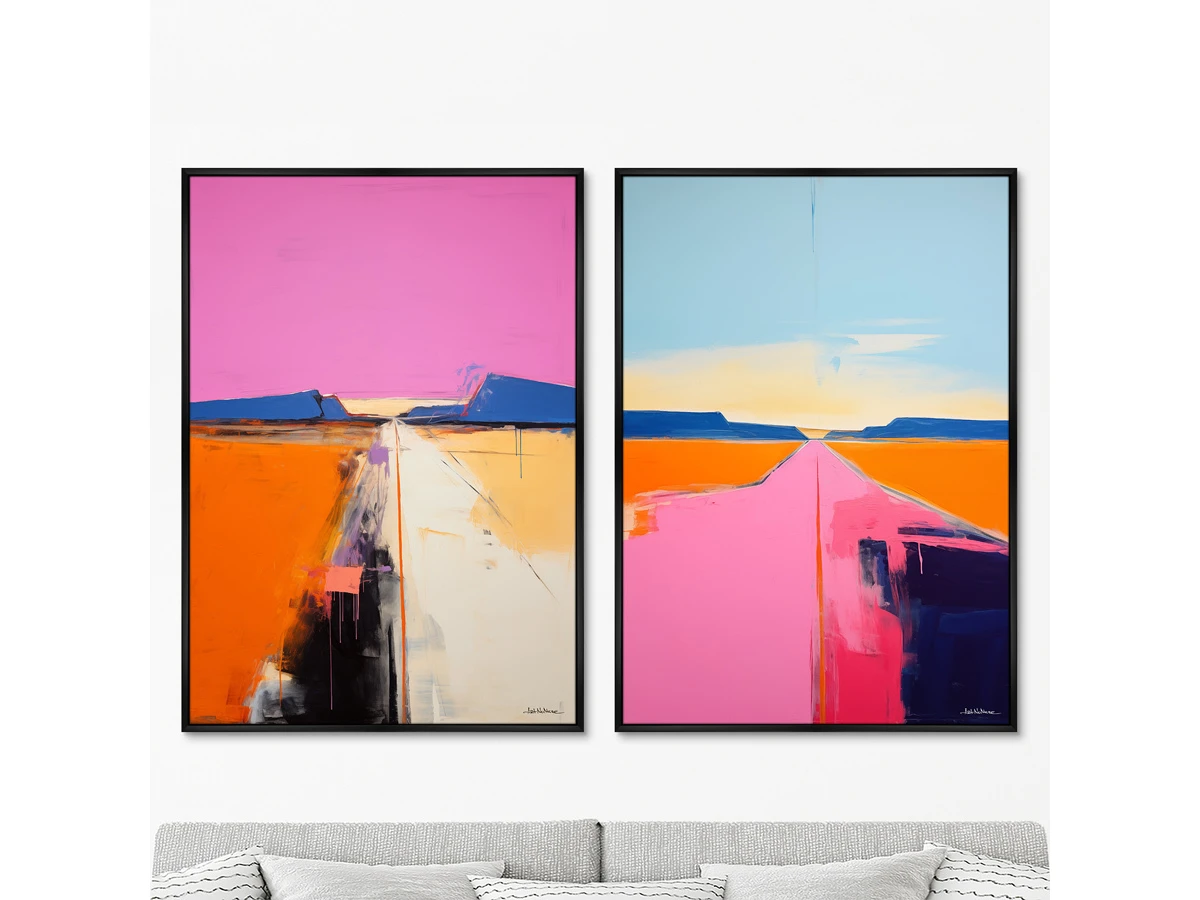 Набор из 2-х репродукций картин на холсте За горизонт, 2024г. 919533