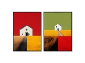 Набор из 2-х репродукций картин на холсте Цветовые поля, 2024г.