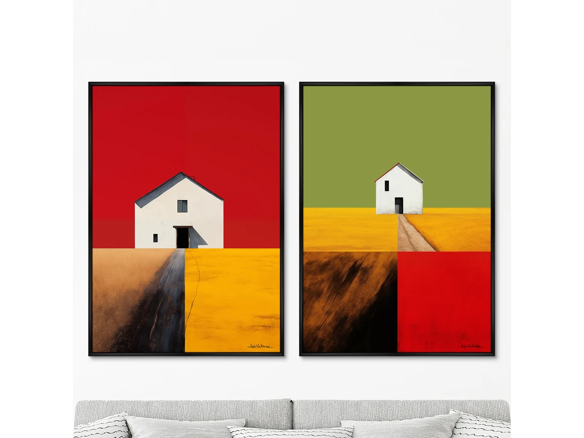 Набор из 2-х репродукций картин на холсте Цветовые поля, 2024г. 919551