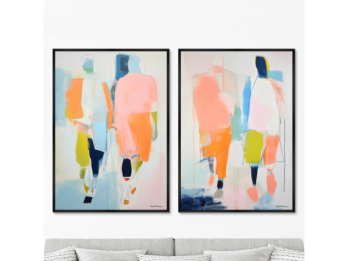 Набор из 2-х репродукций картин на холсте Passers-by, 2024г. 919555