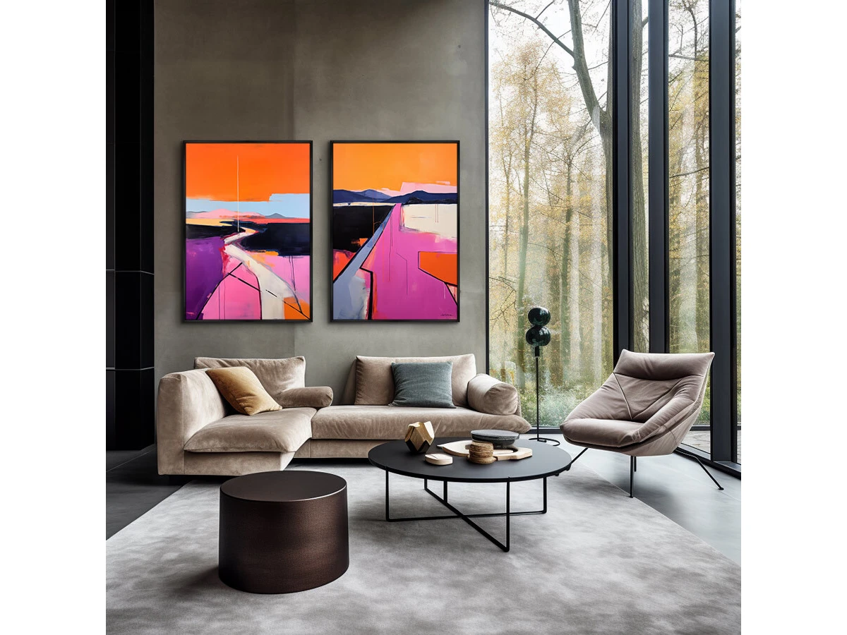 Набор из 2-х репродукций картин на холсте В закатную даль, 2024г. 919557  - фото 5