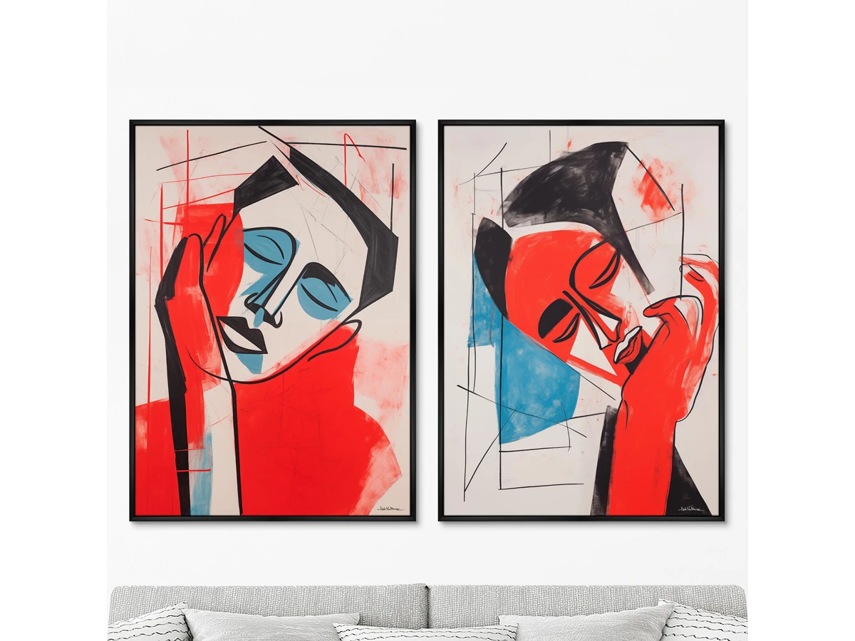 Набор из 2-х репродукций картин на холсте Sweet dreams, 2024г. 919559