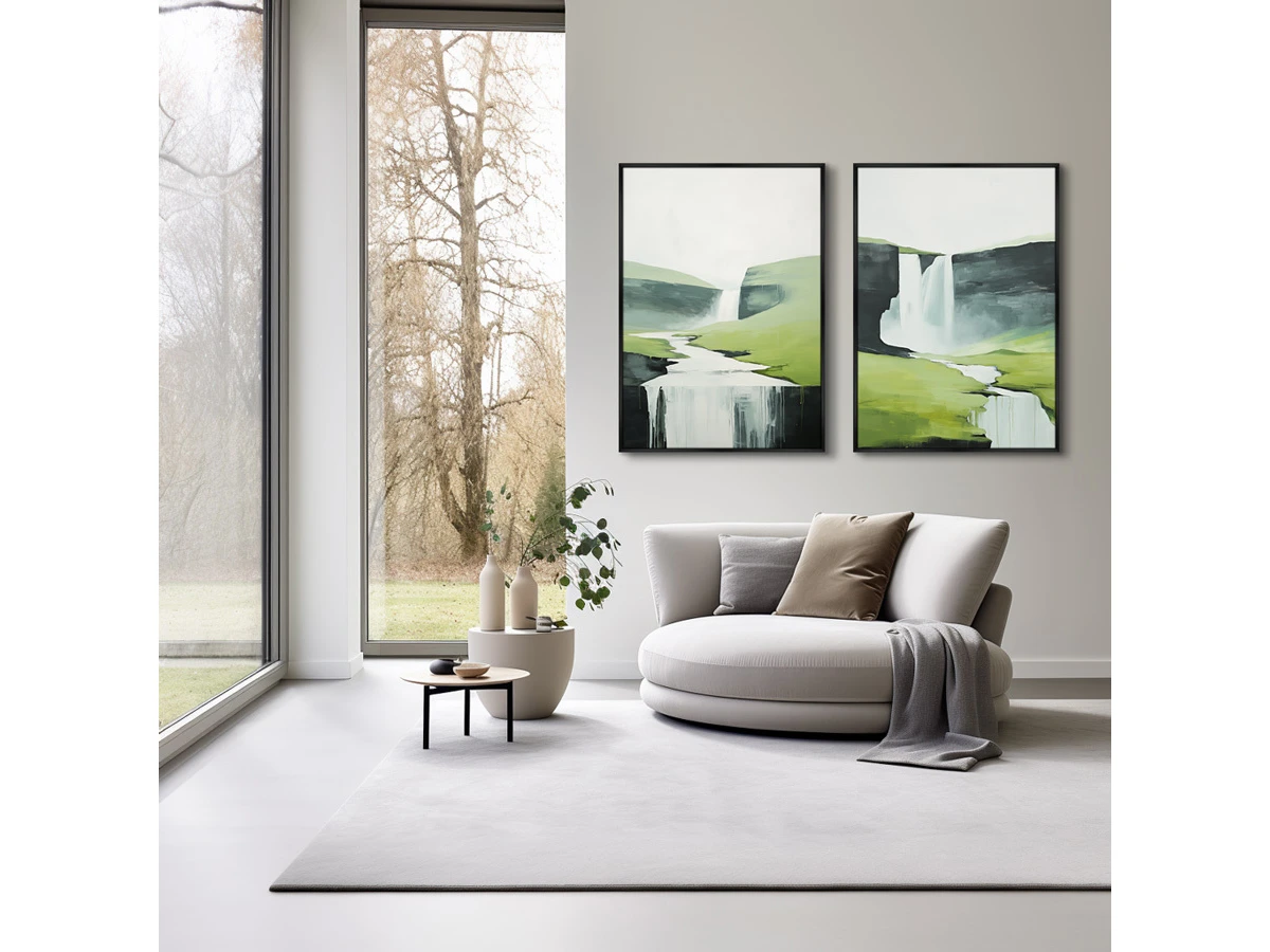 Набор из 2-х репродукций картин на холсте Landscape collection, Milky rivers, 2024г. 919677  - фото 5