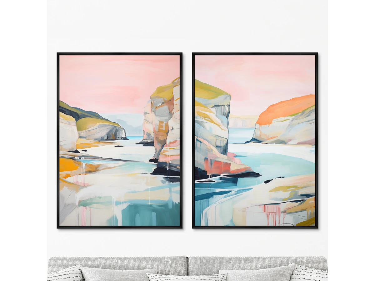 Набор из 2-х репродукций картин на холсте Морской пейзаж, 2024г. 919728