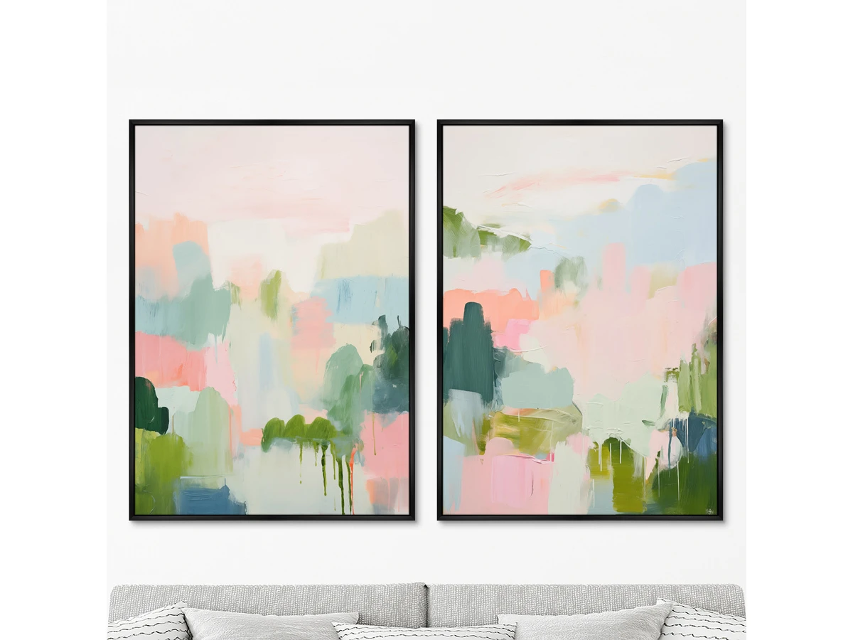 Набор из 2-х репродукций картин на холсте Landscape collection, The Forest, 2024г. 919729