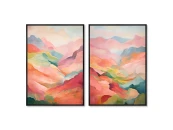 Набор из 2-х репродукций картин на холсте Landscape collection, The hills, 2024г.