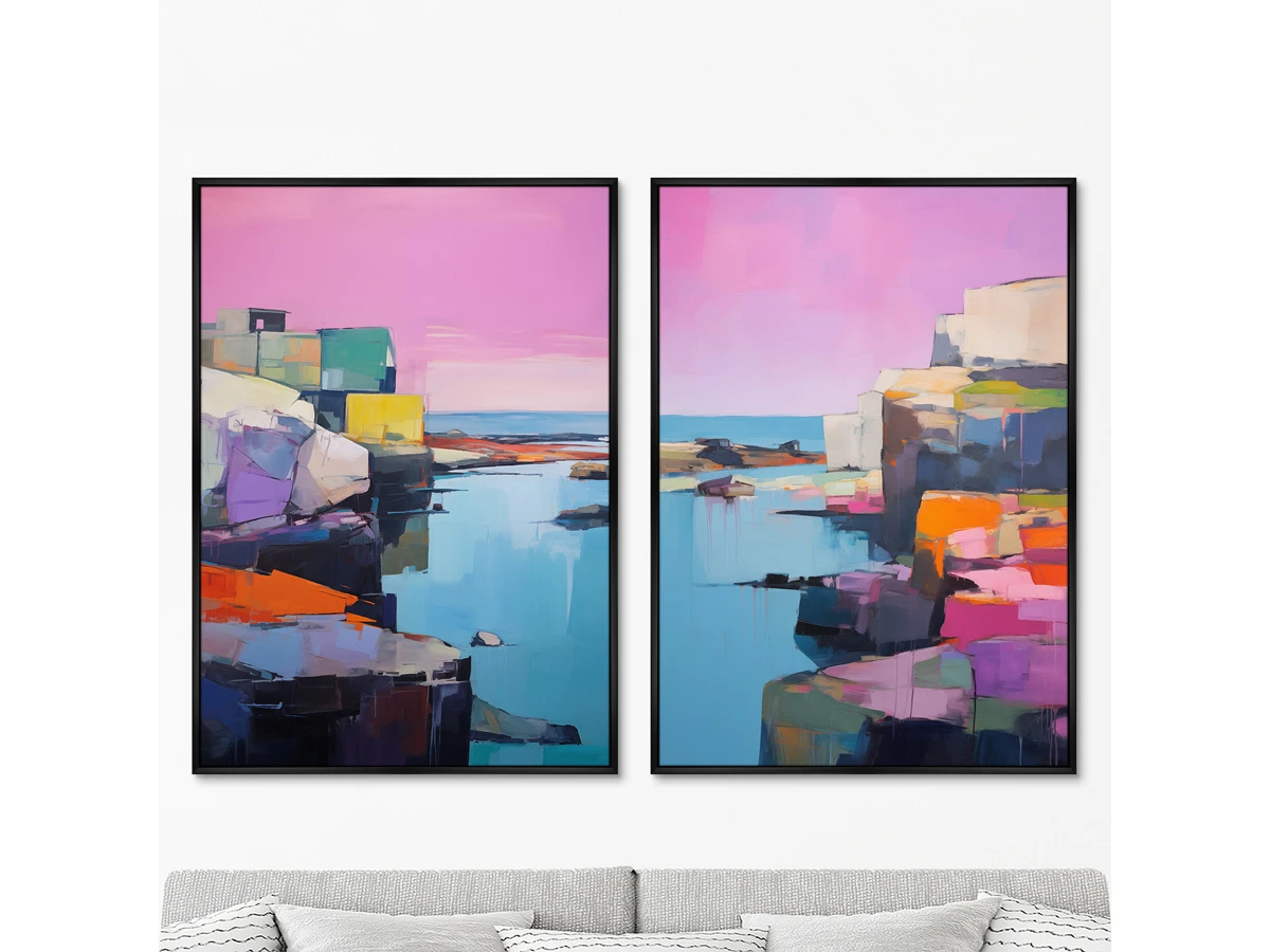 Набор из 2-х репродукций картин на холсте Landscape collection, To the sea, 2024г. 919786