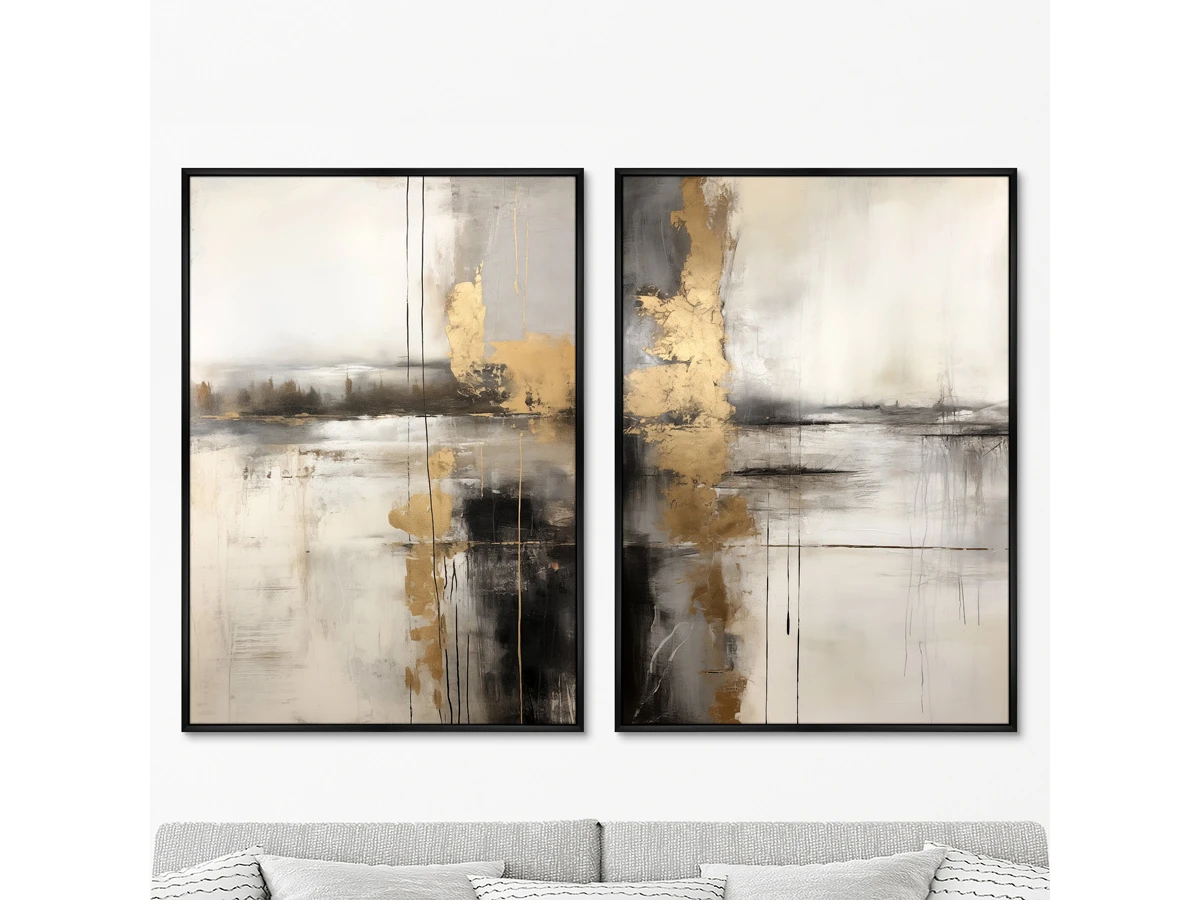 Набор из 2-х репродукций картин на холсте Landscape Collection, The lake, 2024г. 919833