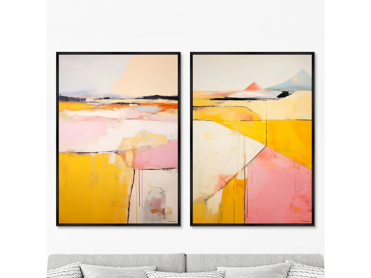 Набор из 2-х репродукций картин на холсте Landscape Collection, Valley of Pyrimids, 2024г. 919848