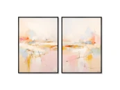 Набор из 2-х репродукций картин на холсте Landscape collection, The Nature etude, 2024г.