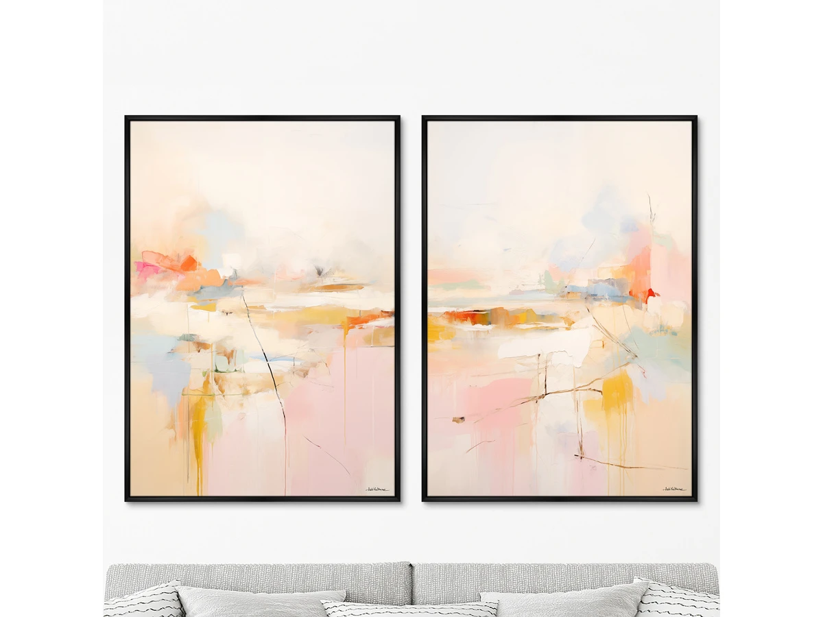 Набор из 2-х репродукций картин на холсте Landscape collection, The Nature etude, 2024г. 919873