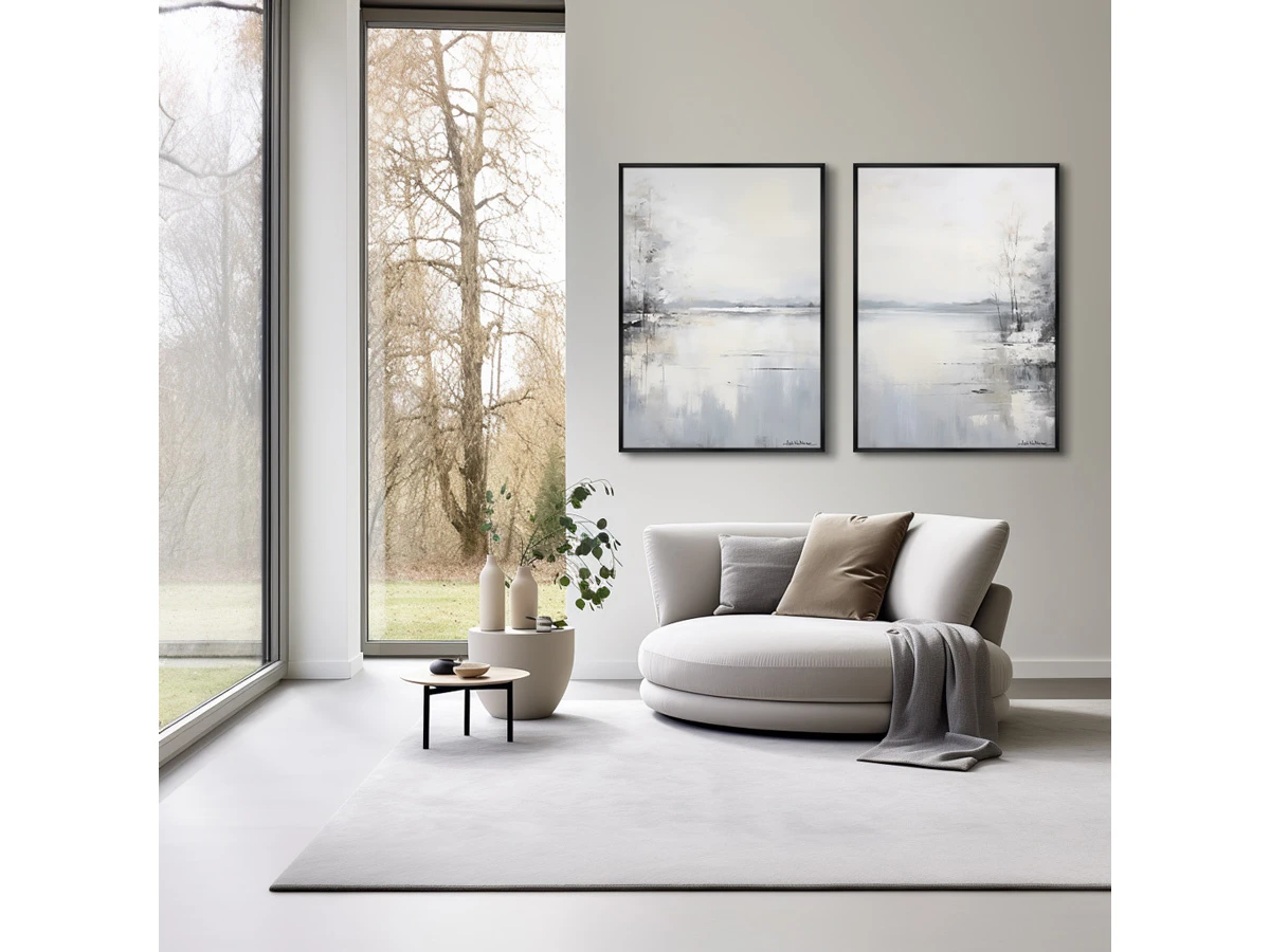 Набор из 2-х репродукций картин на холсте Весна, разлив, 2024г. 919883  - фото 5