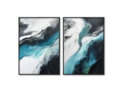 Набор из 2-х репродукций картин на холсте Ocean in the ice, 2024г.