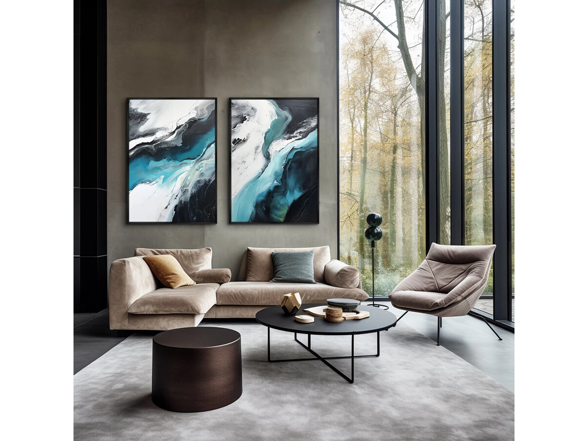 Набор из 2-х репродукций картин на холсте Ocean in the ice, 2024г. 919886  - фото 5
