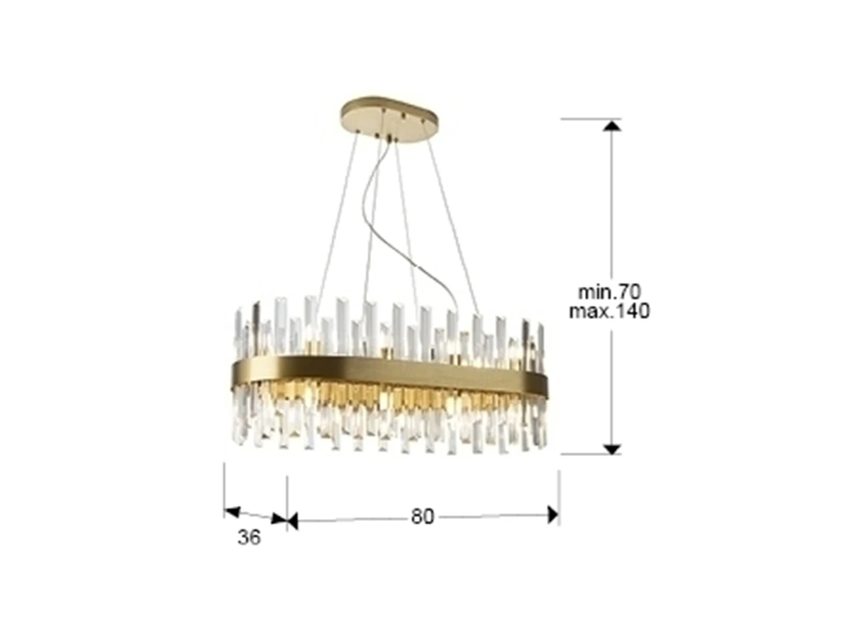 Люстра овальная Grace 923503