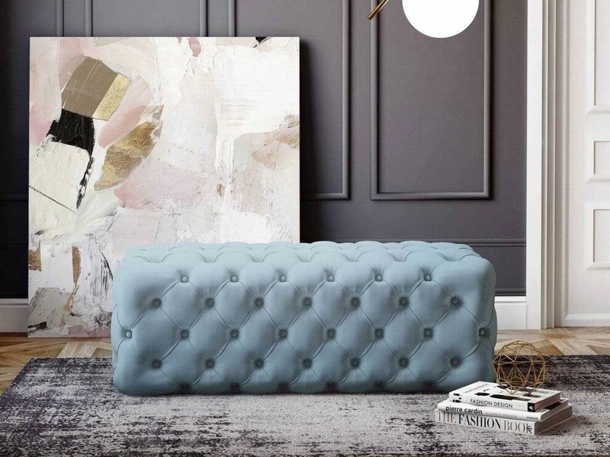 Банкетка Kaylee Velvet Sea Blue 923643  - фото 5