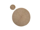 Набор сервировочных салфеток,бисер,золото d35см(2шт)+10см(2шт)