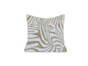 Подушка с бисером Зебра белый/золотой 45*45см