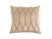 Подушка с бисером Силуэт бежевая 45*45см