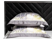 Комплект наволочек сатин принт Пионы серый  70*70(2шт)