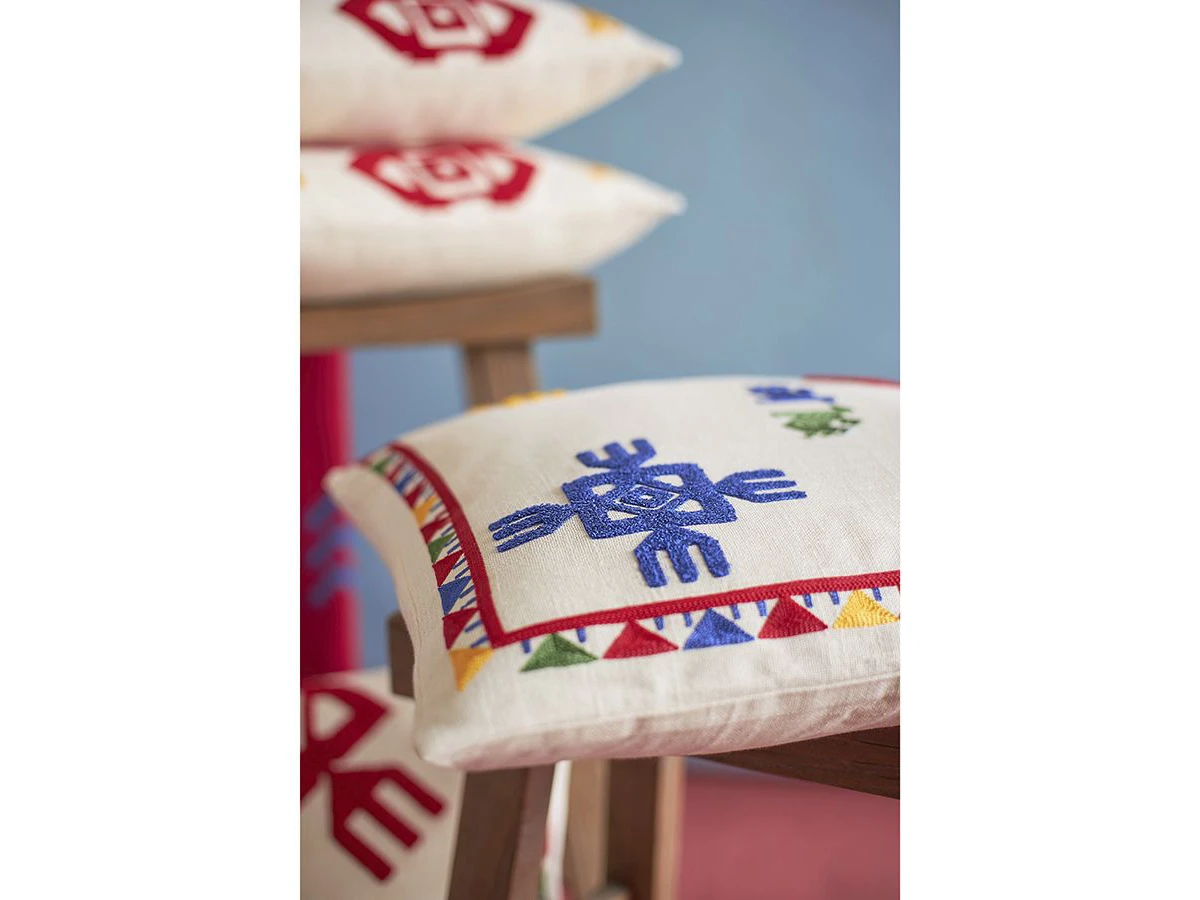 Подушка декоративная по мотивам чувашских орнаментов 924195  - фото 4