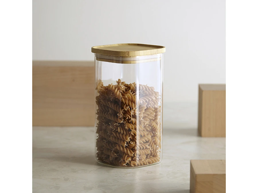 Банка для хранения квадратная Glass Bamboo 924882  - фото 3